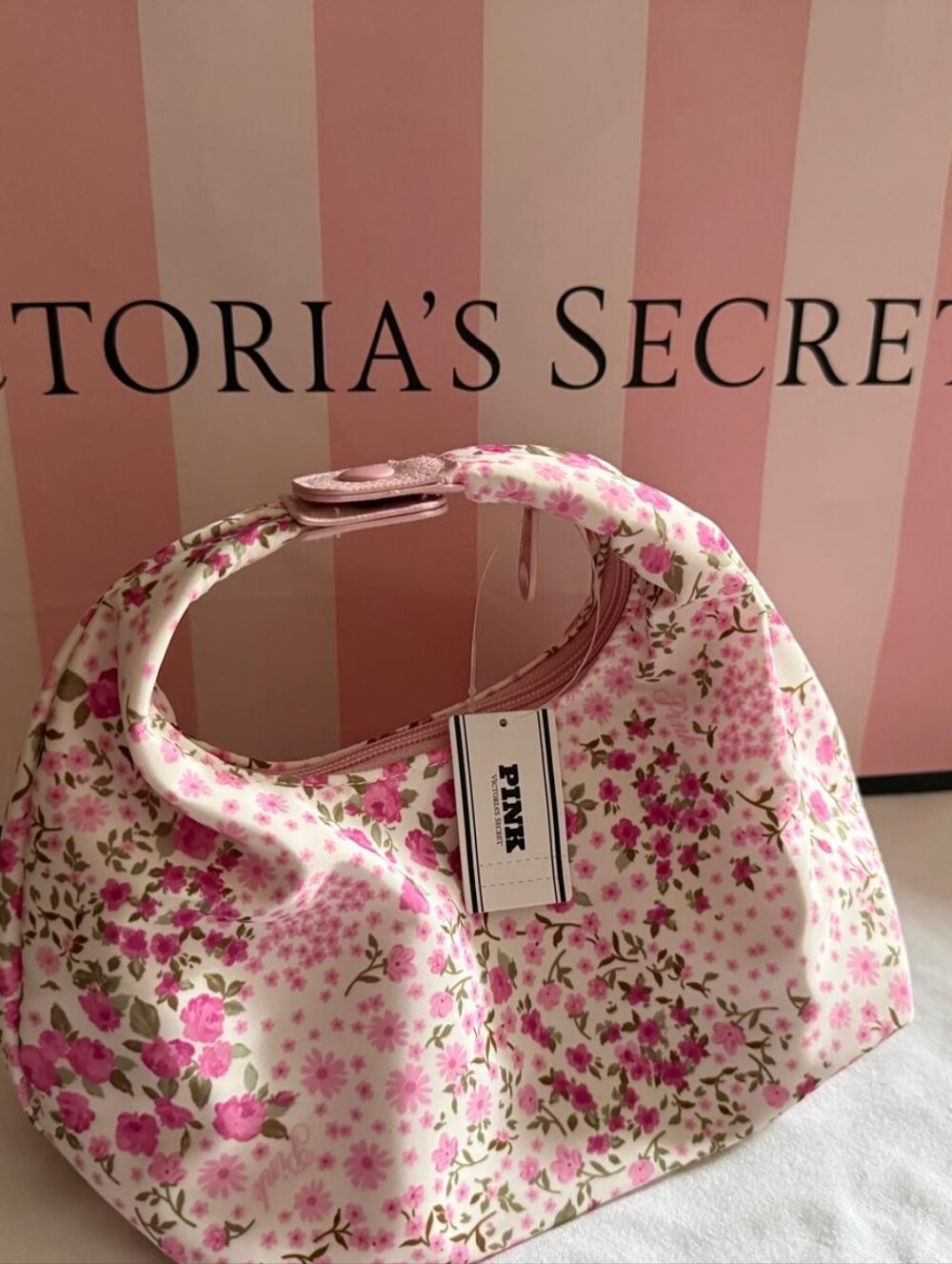 PINK Victoria's Secret Pink Floral Hobo Shoulder Bag
